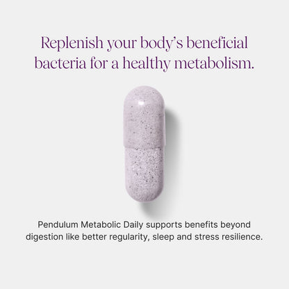 Pendulum Metabolic Daily - Multi-Strain Probiotic with Akkermansia muciniphila to Support Metabolism and Sustain Energy Levels - for Women and Men 30 Capsules